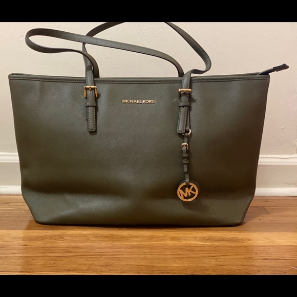 olive green mk purse